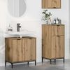 vidaXL Juego de muebles de ba&ntilde;o con caj&oacute;n 2 pcs Roble artesanal