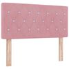 vidaXL Cama tipo Box Spring con colch&oacute;n Rosa 200 x 90 cm Terciopelo