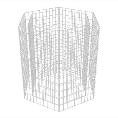 vidaXL Arriate hexagonal de gaviones 100x90x100 cm