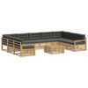vidaXL Conjunto de sof&aacute;s de exterior 10 uds. Blanco y Antracita