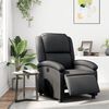 vidaXL Sillón reclinable eléctrico de cuero auténtico negro