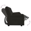 vidaXL Sof&aacute; reclinable de 4 plazas con portavasos negro