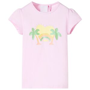 vidaXL Camiseta infantil rosa claro 116