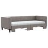 vidaXL Sof&aacute; cama nido con colch&oacute;n tela gris taupe 80x200 cm