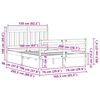 vidaXL Estructura de cama con cabecera Marr&oacute;n cera 160 x 200 cm