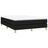 vidaXL Cama box spring con colchón tela negro 140x190 cm