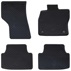 vidaXL Alfombrilla de Coche 4 pcs Negro Asiento LEON TPE