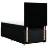 vidaXL Cama box spring con colch&oacute;n tela negro 90x200 cm