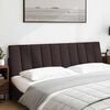vidaXL Cabecero de cama acolchado Hanko tela marr&oacute;n oscuro 180 cm