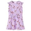 vidaXL Vestido infantil mangas con volantes cord&oacute;n lila 104
