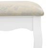 vidaXL Juego de tocador y taburete madera paulownia blanco 80x69x141cm