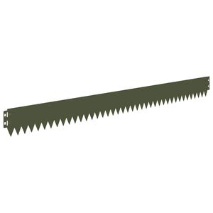 vidaXL Borde de C&eacute;sped 20 uds. 103 x 10 cm Acero Verde oliva