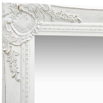 vidaXL Espejo de pared estilo barroco blanco 40x40 cm