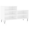 vidaXL Zapatero madera contrachapada blanco brillo 102x36x60 cm