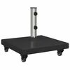 vidaXL Base para sombrilla 30kg Negro granito Cuadrado