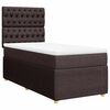 vidaXL Cama box spring con colch&oacute;n tela marr&oacute;n oscuro 90x200 cm