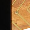 vidaXL Mueble auxiliar madera maciza mango marrón/negro 80x33,5x75 cm