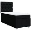 vidaXL Cama box spring con colch&oacute;n tela negro 90x190 cm