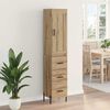 vidaXL Alacena Roble artesanal 34,5 x 34 x 180 cm Madera contrachapada