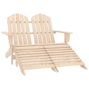 vidaXL Silla Adirondack de jard&iacute;n 2 plazas madera de abeto