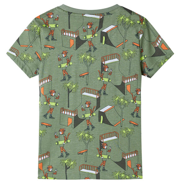 Pijama de manga corta infantil caqui claro 140