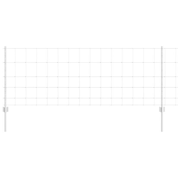 vidaXL Valla con Poste Plateado 0,8 x 25 m Acero