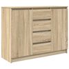 vidaXL Aparador con cajones roble Sonoma 100,5x35x76 cm