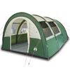 vidaXL Tienda de campa&ntilde;a t&uacute;nel para 4 personas impermeable verde
