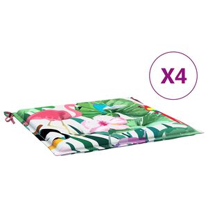 vidaXL Cojines para silla de jard&iacute;n 4 uds tela multicolor 40x40x4 cm