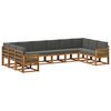 vidaXL Conjunto de sof&aacute;s de exterior 10 pcs Natural y Antracita