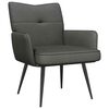vidaXL Sill&oacute;n Gris oscuro Tela de Pana