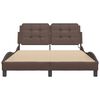 vidaXL Estructura de cama con LED sin colchón Zadar marrón 140x190 cm