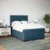 vidaXL Cama box spring con colch&oacute;n terciopelo azul 140x200 cm
