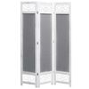 vidaXL Biombo de 3 paneles tela gris 105x165 cm