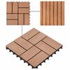 vidaXL Tile de Decking 11 pcs Marr&oacute;n 30 x 30 cm WPC