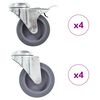 vidaXL Ruedas giratorias con agujero pasador 8 unidades 75 mm