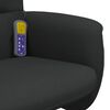 vidaXL Sill&oacute;n reclinable de masaje con reposapi&eacute;s tela negro