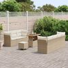 vidaXL Conjunto de sofás de jardín 10 pcs Beige ratán sintético