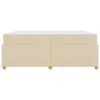 vidaXL Estructura de cama con colch&oacute;n Crema 180 x 200 cm tela