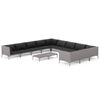 vidaXL Sof&aacute;s de jard&iacute;n 12 pzas cojines rat&aacute;n sint&eacute;tico gris oscuro