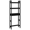 vidaXL Estante de ba&ntilde;o madera maciza de pino negro 63x26x171 cm