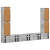 vidaXL Conjunto de mueble de TV 8 pcs Gris Concreto