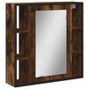 vidaXL Armario con espejo ba&ntilde;o madera roble ahumado 60x16x60 cm