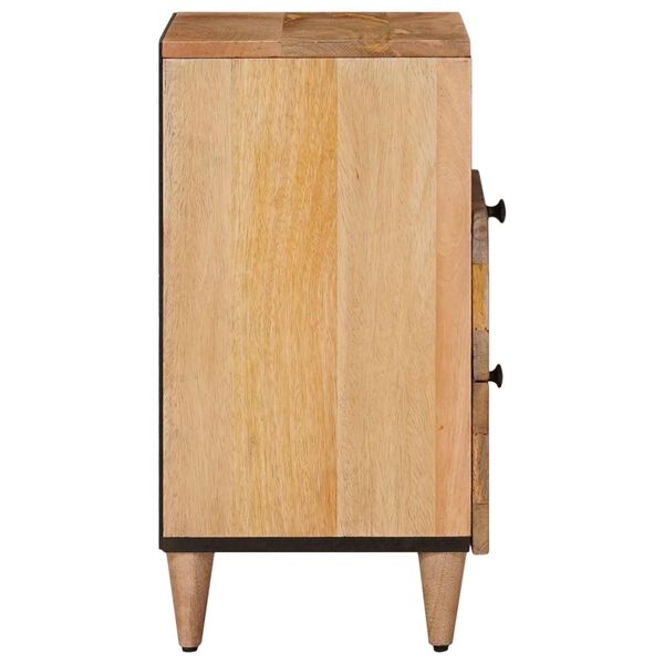 vidaXL Armario de Noche Natural 50 x 33 x 60 cm Madera de mango maciza