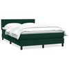 vidaXL Cama box spring con colch&oacute;n terciopelo verde oscuro 160x220 cm