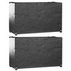 vidaXL Fundas muebles jard&iacute;n 2 uds 8 ojales rectangular 170x94x70 cm