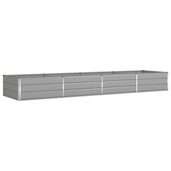 vidaXL Jardinera Gris Claro 195 x 100 x 45 cm Acero Galvanizado