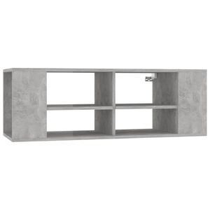 vidaXL Mueble pared TV madera contrachapada gris hormig&oacute;n 102x35x35 cm