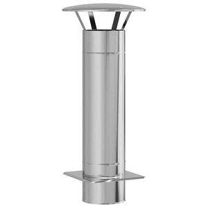 vidaXL Extensi&oacute;n de Chimenea Plateado 35 x 35 x 82 cm Acero inoxidable