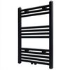 vidaXL Radiador toallero de ba&ntilde;o recto negro 500 x 764 mm